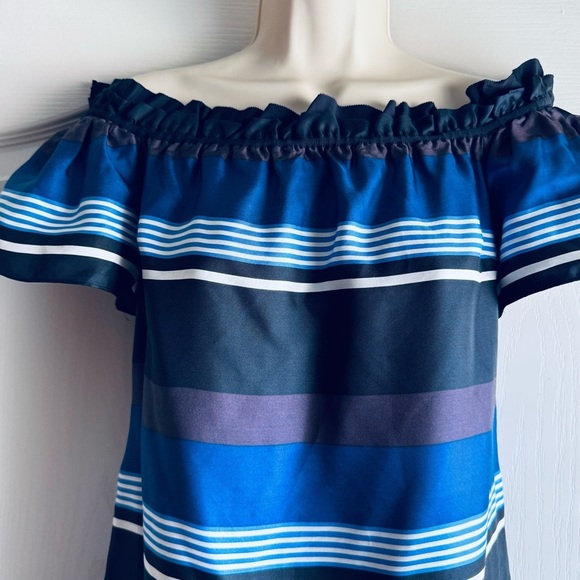 Banana Republic Silk Ruffle Off The Shoulder Mini Dress - Picture 3 of 9